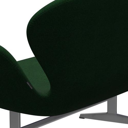 [product_category]-Fritz Hansen Swan Sofa 2 Seater, Silver Grey/Divina Melange Forest Green-Fritz Hansen-3321-DIM977-SGBASE-FRI-5