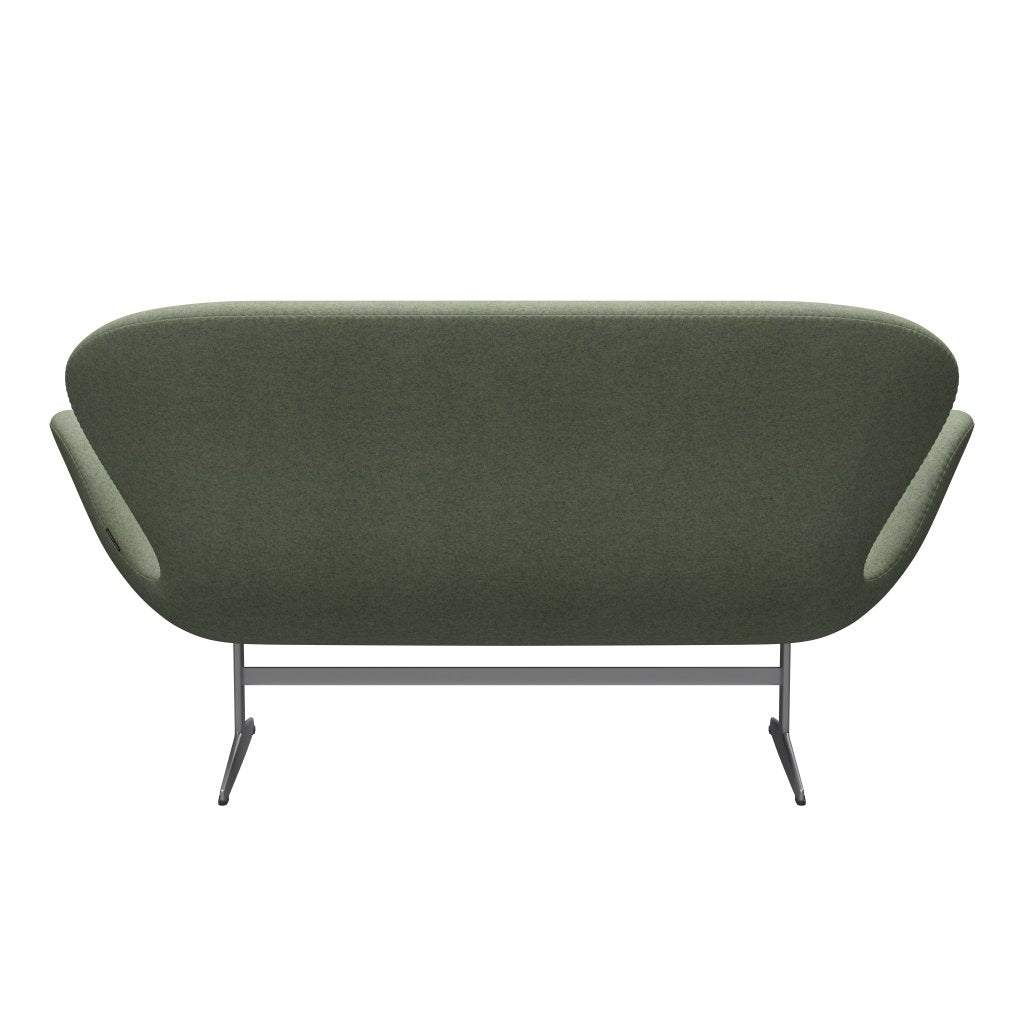 [product_category]-Fritz Hansen Swan Sofa 2 Seater, Silver Grey/Divina Melange Light Green-Fritz Hansen-3321-DIM917-SGBASE-FRI-4