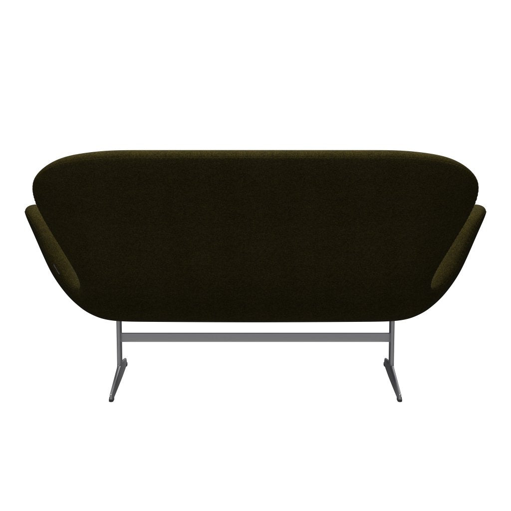 [product_category]-Fritz Hansen Swan Sofa 2 Seater, Silver Grey/Divina Melange Olive Dark-Fritz Hansen-3321-DIM471-SGBASE-FRI-4