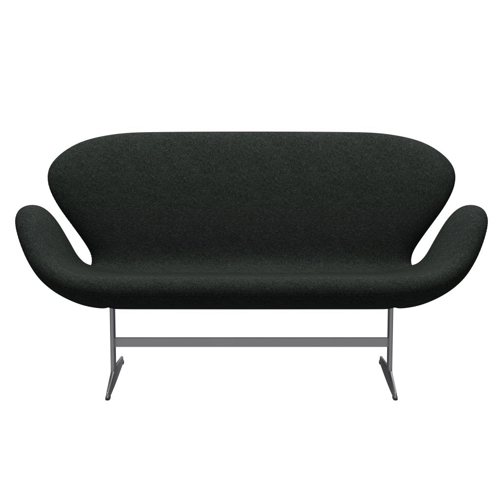 [product_category]-Fritz Hansen Swan Sofa 2 Seater, Silver Grey/Divina Melange Salt & Pepper-Fritz Hansen-3321-DIM180-SGBASE-FRI-1