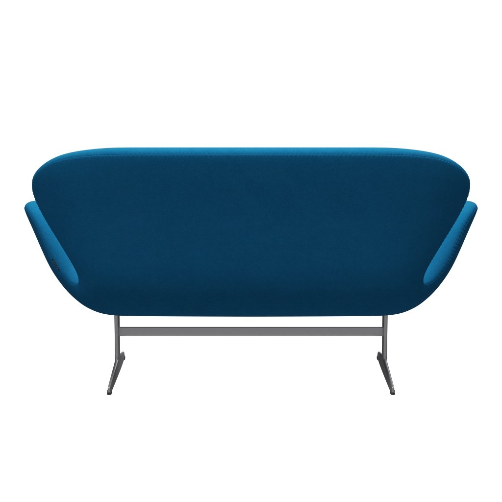 [product_category]-Fritz Hansen Swan Sofa 2 Seater, Silver Grey/Divina Turquoise-Fritz Hansen-3321-DIV826-SGBASE-FRI-4