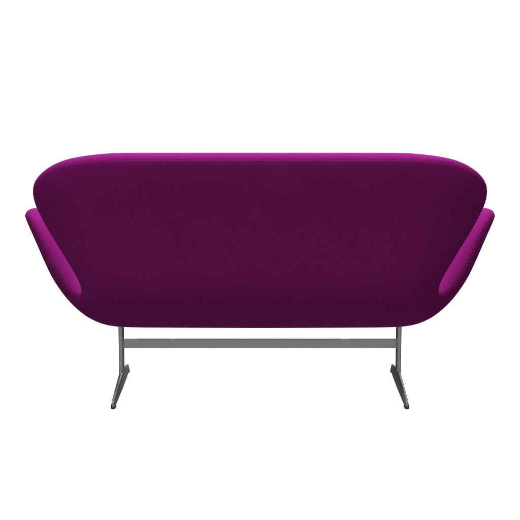 [product_category]-Fritz Hansen Swan Sofa 2 Seater, Silver Grey/Divina Violet (666)-Fritz Hansen-3321-DIV666-SGBASE-FRI-4