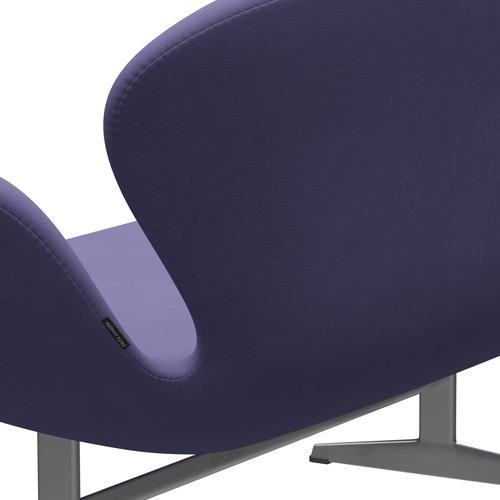 [product_category]-Fritz Hansen Swan Sofa 2 Seater, Silver Grey/Fame Blue Violet-Fritz Hansen-3321-F65081-SGBASE-FRI-5