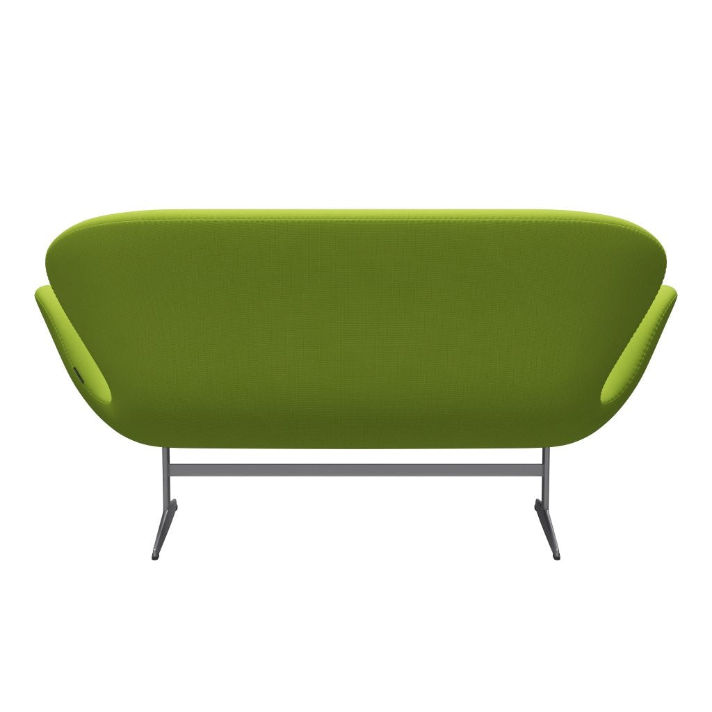 [product_category]-Fritz Hansen Swan Sofa 2 Seater, Silver Grey/Fame Neon Green-Fritz Hansen-3321-F68144-SGBASE-FRI-4