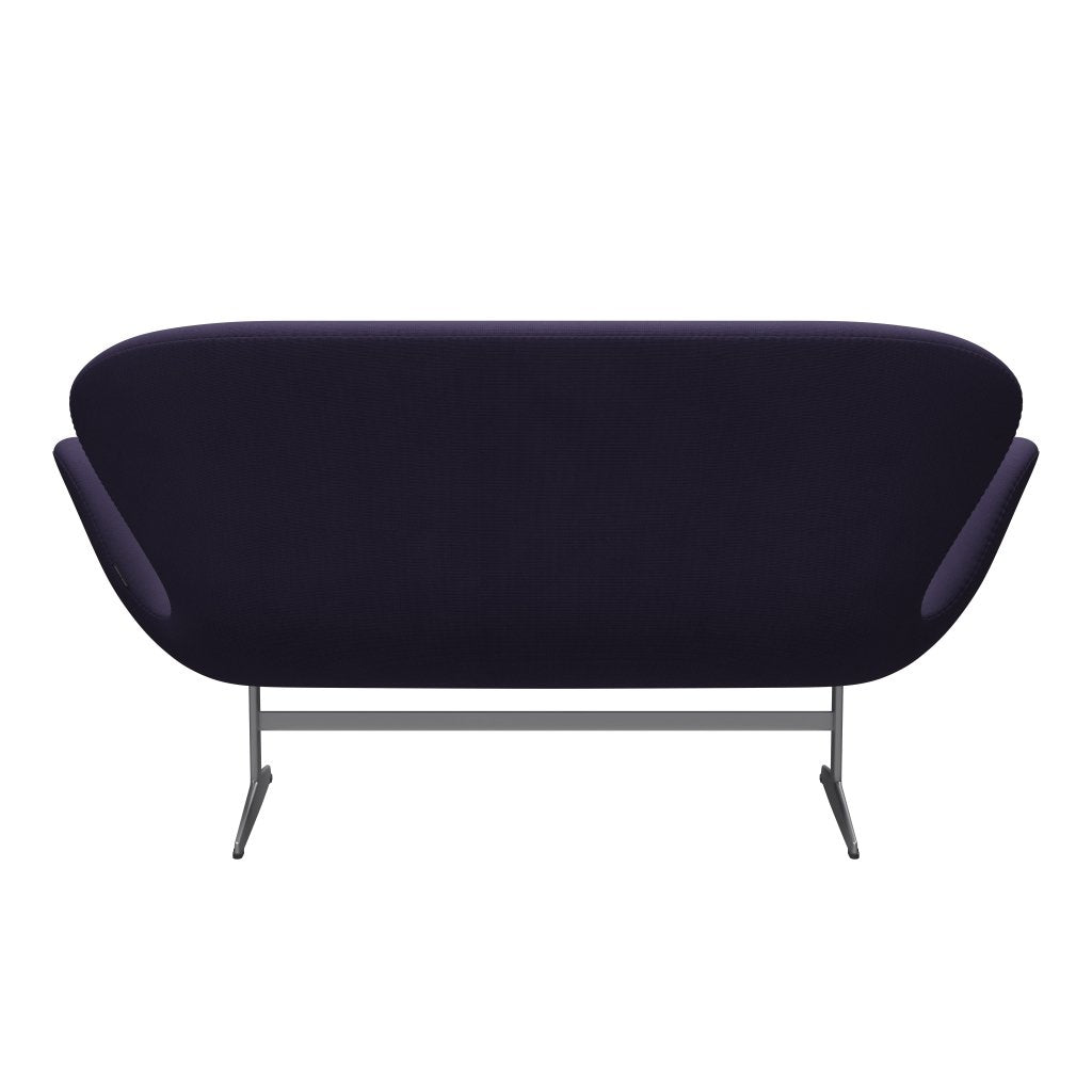 [product_category]-Fritz Hansen Swan Sofa 2 Seater, Silver Grey/Fame Violet Dark-Fritz Hansen-3321-F65082-SGBASE-FRI-4