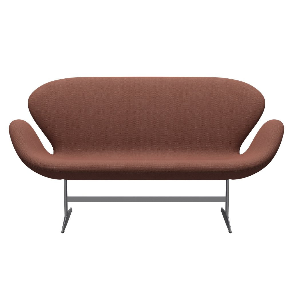 [product_category]-Fritz Hansen Swan Sofa 2 Seater, Silver Grey/Fiord Pink-Fritz Hansen-3321-FIO642-SGBASE-FRI-1