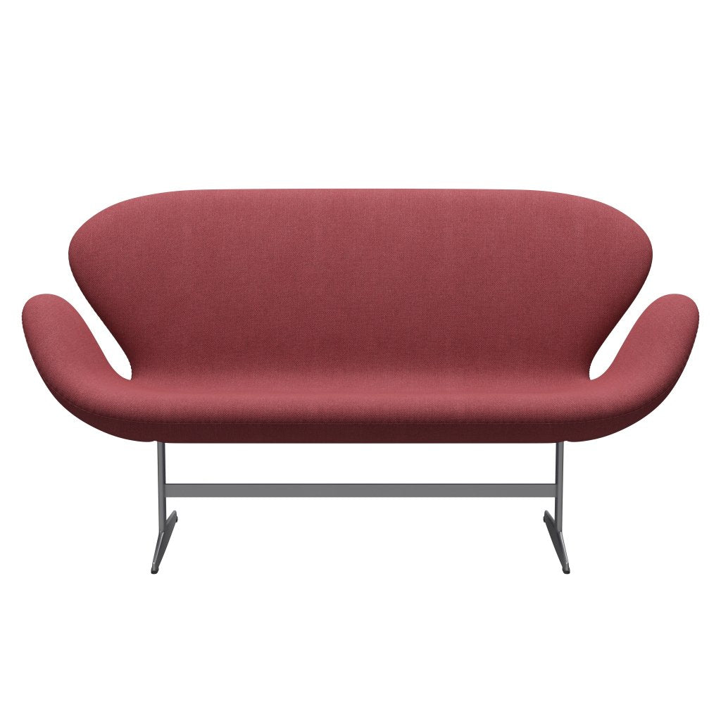 [product_category]-Fritz Hansen Swan Sofa 2 Seater, Silver Grey/Fiord Pink-Fritz Hansen-3321-FIO662-SGBASE-FRI-1