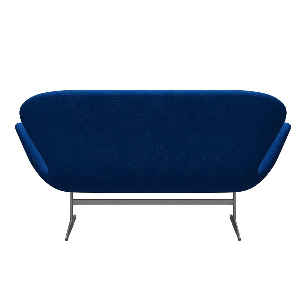 [product_category]-Fritz Hansen Swan Sofa 2 Seater, Silver Grey/Hallingdal Blue/Light Turquoise-Fritz Hansen-3321-HAL810-SGBASE-FRI-4