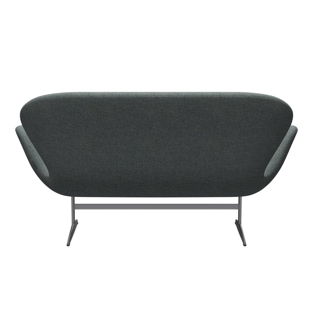 [product_category]-Fritz Hansen Swan Sofa 2 Seater, Silver Grey/Hallingdal Grey-Fritz Hansen-3321-HAL130-SGBASE-FRI-4