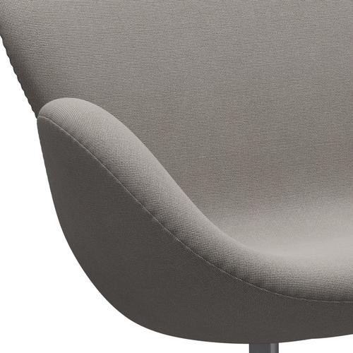 [product_category]-Fritz Hansen Swan Sofa 2 Seater, Silver Grey/Hallingdal Light Grey (113)-Fritz Hansen-3321-HAL113-SGBASE-FRI-7