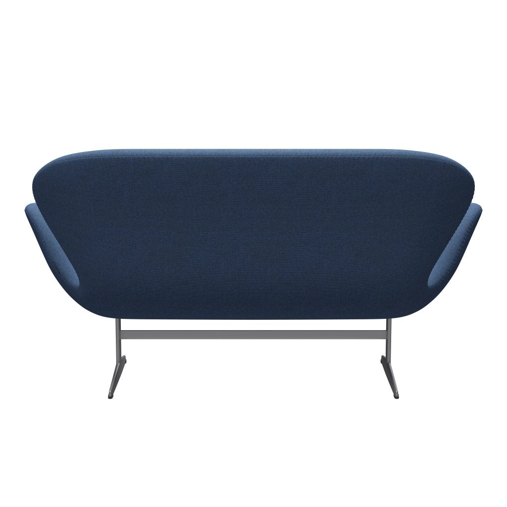 [product_category]-Fritz Hansen Swan Sofa 2 Seater, Silver Grey/Re Wool Blue/Natural-Fritz Hansen-3321-REW758-SGBASE-FRI-4