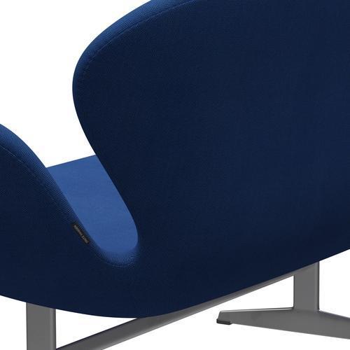 [product_category]-Fritz Hansen Swan Sofa 2 Seater, Silver Grey/Steelcut Trio Cobalt Blue-Fritz Hansen-3321-STR746-SGBASE-FRI-5