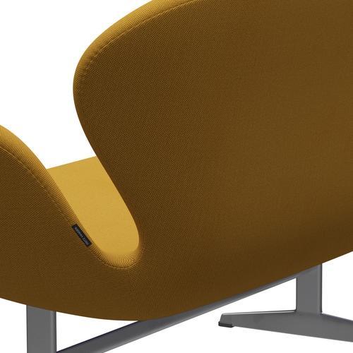 [product_category]-Fritz Hansen Swan Sofa 2 Seater, Silver Grey/Steelcut Trio Mustard-Fritz Hansen-3321-STR453-SGBASE-FRI-5