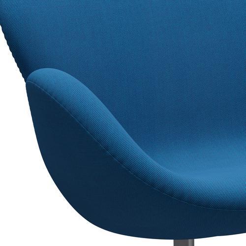 [product_category]-Fritz Hansen Swan Sofa 2 Seater, Silver Grey/Steelcut Trio Turquoise/Blue-Fritz Hansen-3321-STR865-SGBASE-FRI-7