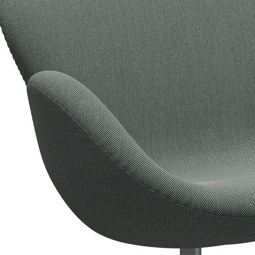 [product_category]-Fritz Hansen Swan Sofa 2 Seater, Silver Grey/Steelcut Trio White/Dark Green-Fritz Hansen-3321-STR916-SGBASE-FRI-7