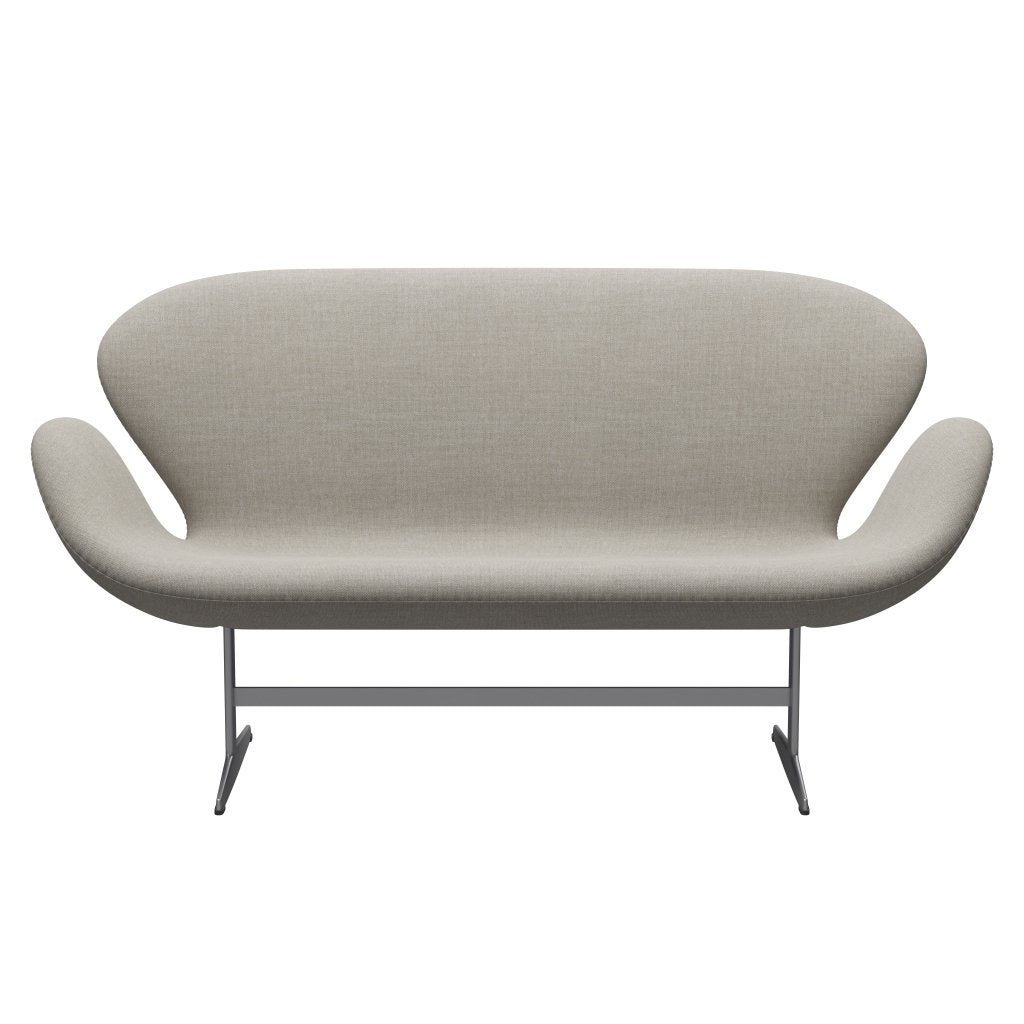 [product_category]-Fritz Hansen Swan Sofa 2 Seater, Silver Grey/Sunniva Beige-Fritz Hansen-3321-SV717-SGBASE-FRI-1