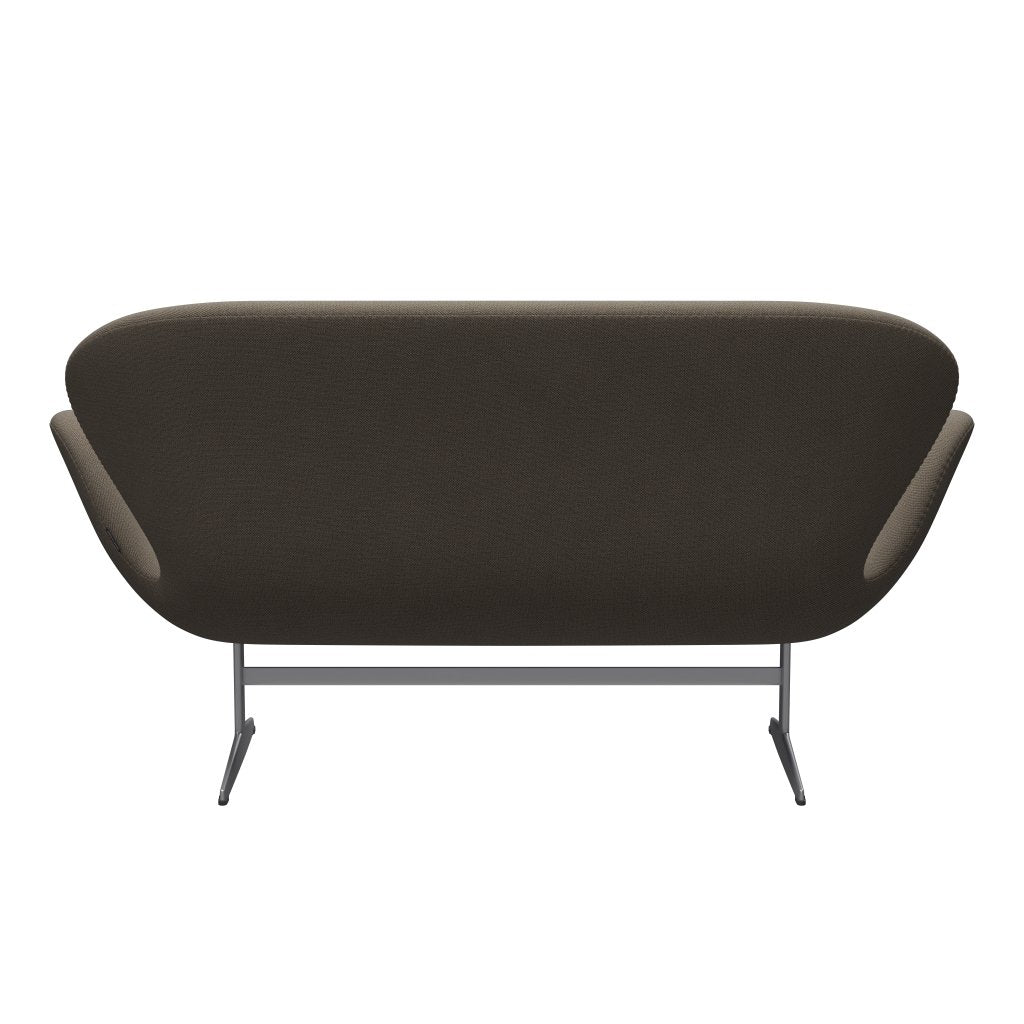 [product_category]-Fritz Hansen Swan Sofa 2 Seater, Silver Grey/Sunniva Chocolate/Light Grey-Fritz Hansen-3321-SV353-SGBASE-FRI-4