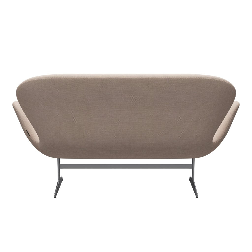 [product_category]-Fritz Hansen Swan Sofa 2 Seater, Silver Grey/Sunniva Sand/Soft Pink-Fritz Hansen-3321-SV236-SGBASE-FRI-4