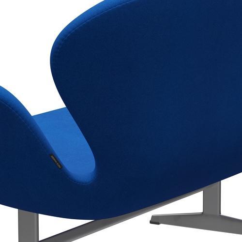 Fritz Hansen Swan Sofá 2 plazas, plateado gris/tono azul