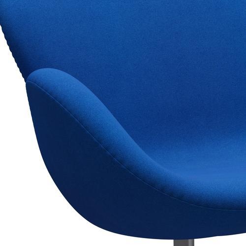 Fritz Hansen Swan Sofa 2 Sitzer, Silbergrau/Tonus Blau