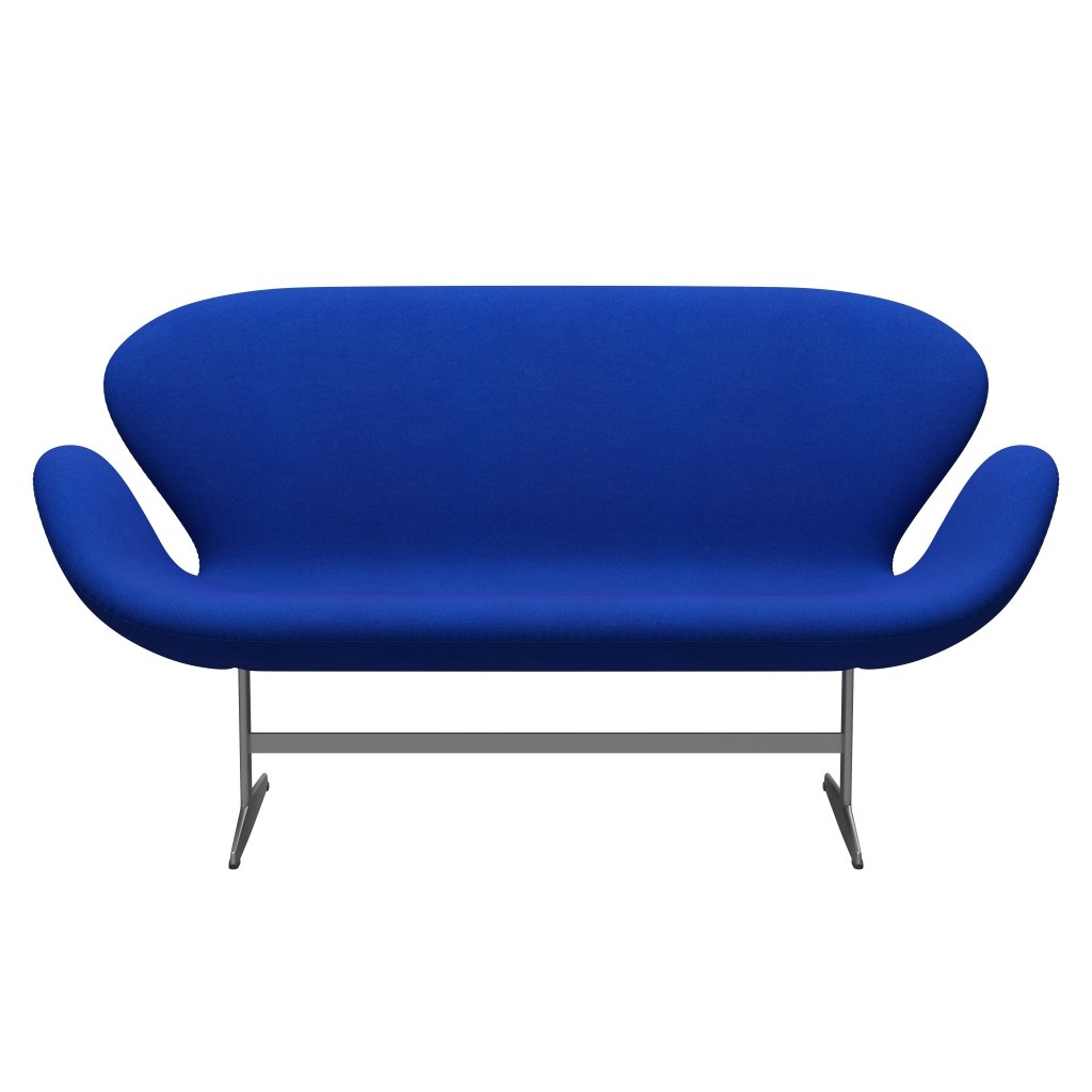 [product_category]-Fritz Hansen Swan Sofa 2 Seater, Silver Grey/Tonus Light Blue-Fritz Hansen-3321-TON631-SGBASE-FRI-1