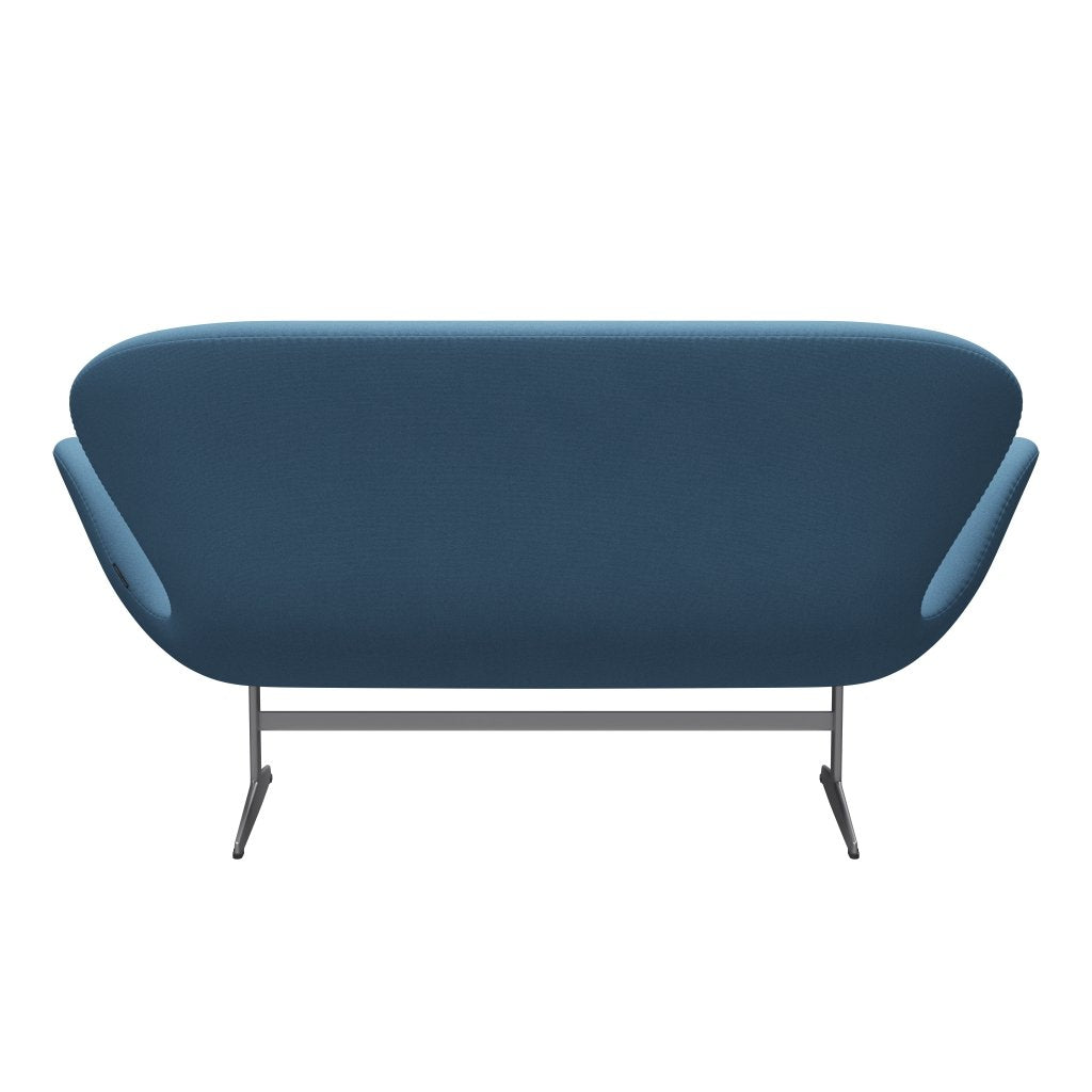 [product_category]-Fritz Hansen Swan Sofa 2 Seater, Silver Grey/Tonus Pastel Blue-Fritz Hansen-3321-TON508-SGBASE-FRI-4