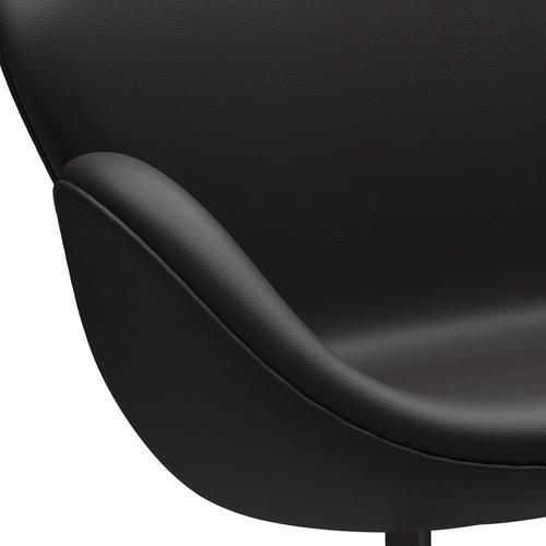 Fritz Hansen Swan Sofá 2 plazas, grafito cálido/aura marrón negro