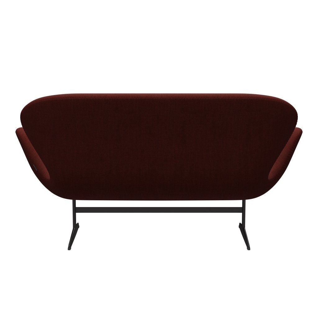 [product_category]-Fritz Hansen Swan Sofa 2 Seater, Warm Graphite/Canvas Dark Red-Fritz Hansen-3321-CA0576-WGBASE-FRI-4