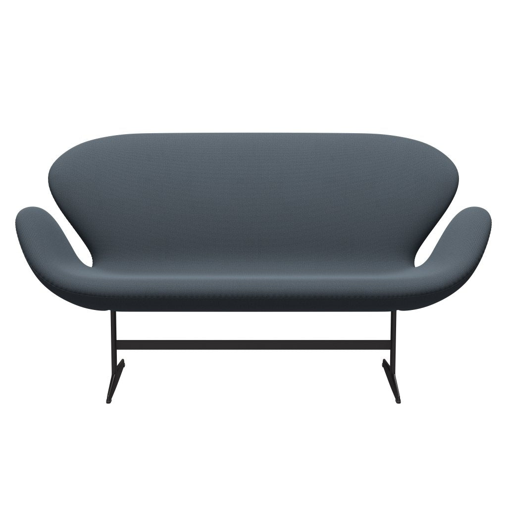 Fritz Hansen Swan Sofa 2 -sæder, varm grafit/Capture Petrolblau