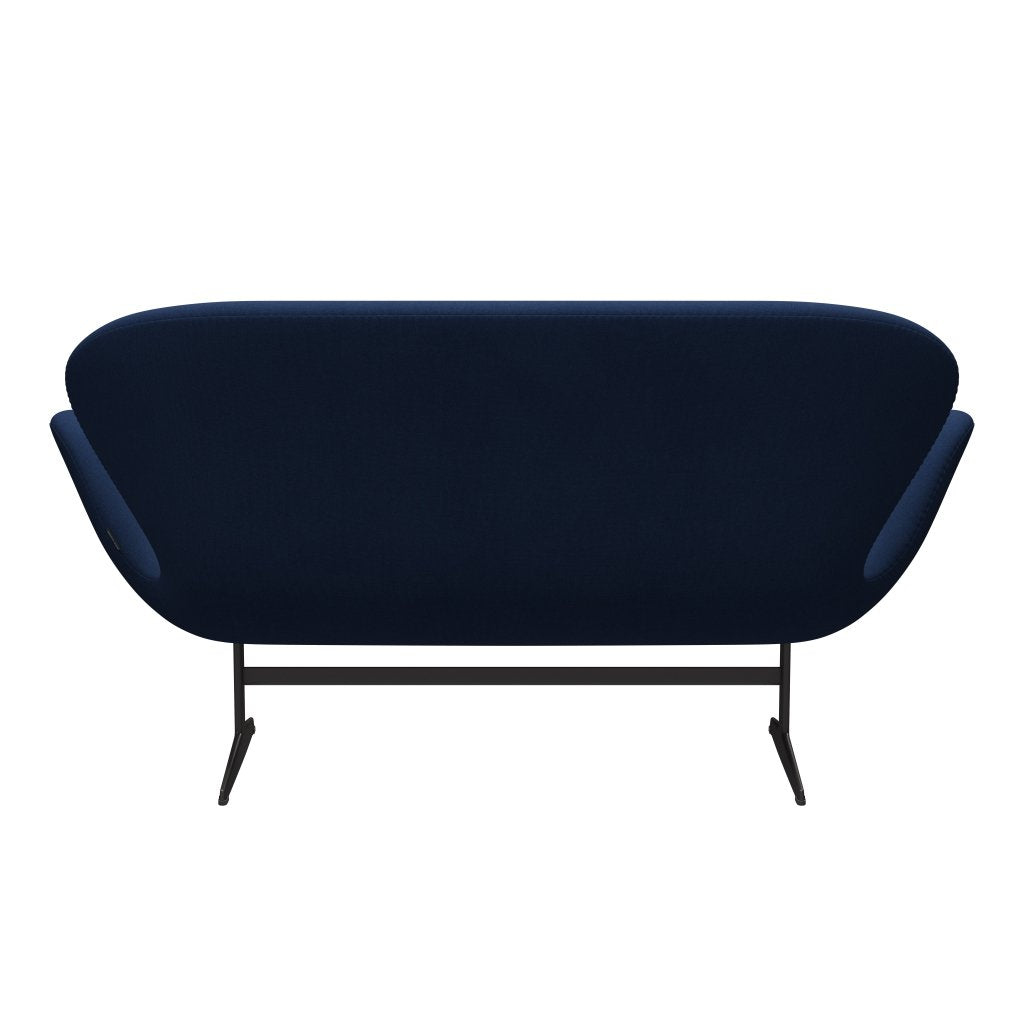 Fritz Hansen Swan canapé 2 places, graphite chaud / Christianshavn Blue Uni