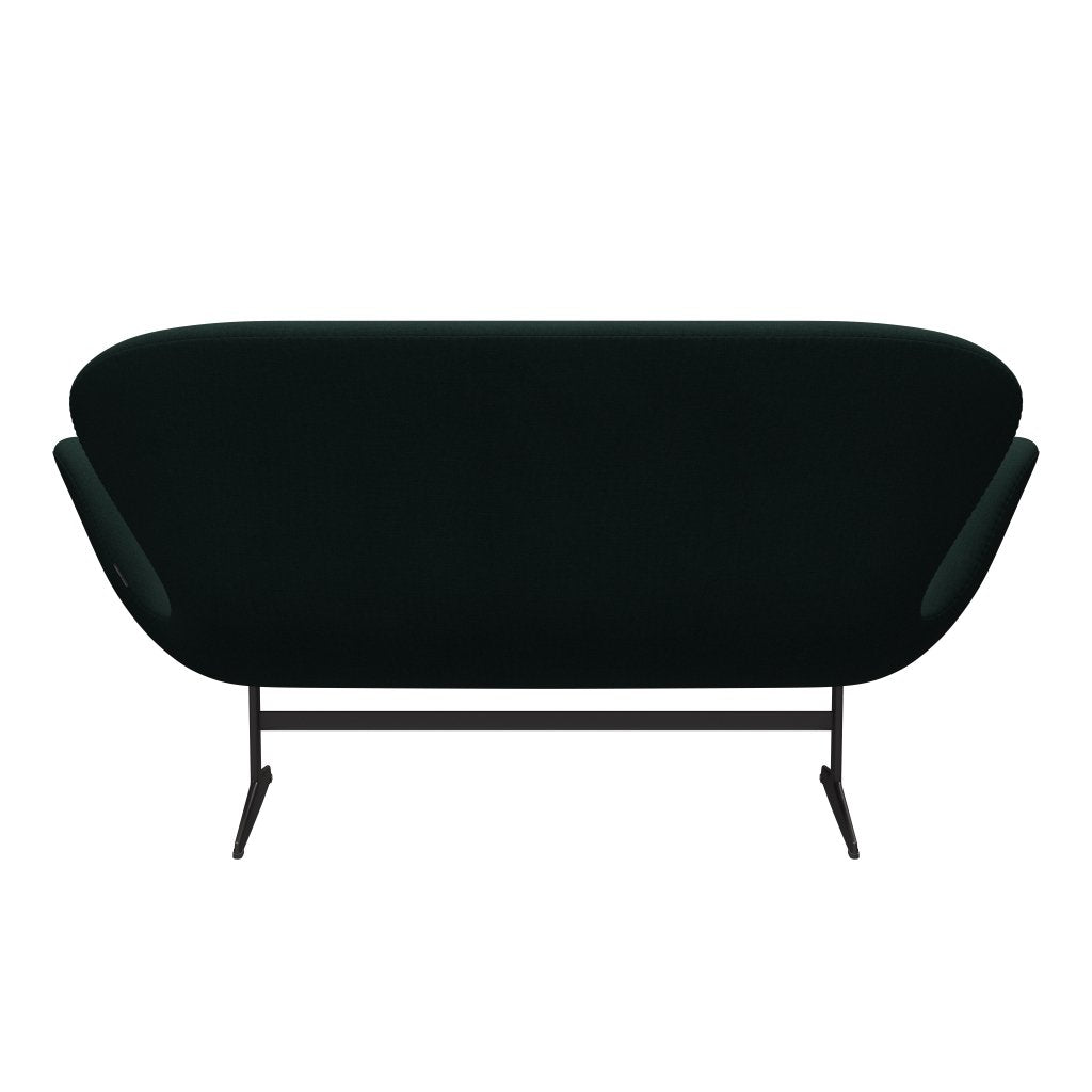 Fritz Hansen Swan Sofa 2 Sitzer, warmer Graphit/Christianshavn dunkelgrün