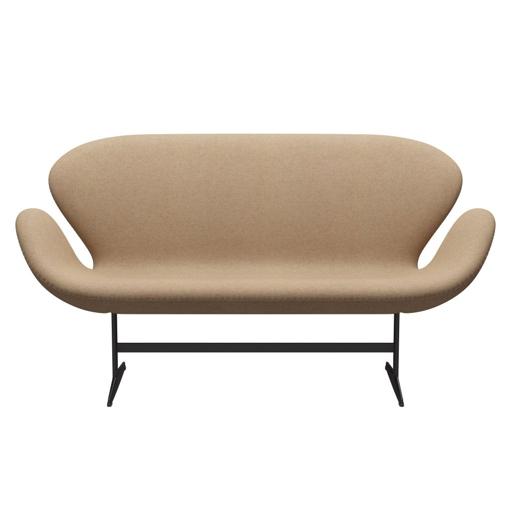 [product_category]-Fritz Hansen Swan Sofa 2 Seater, Warm Graphite/Divina Md Cappuccino-Fritz Hansen-3321-DMD413-WGBASE-FRI-1