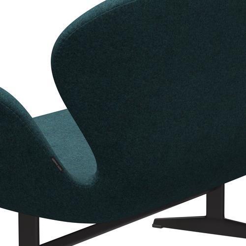 [product_category]-Fritz Hansen Swan Sofa 2 Seater, Warm Graphite/Divina Md Turquoise Dark-Fritz Hansen-3321-DMD843-WGBASE-FRI-5