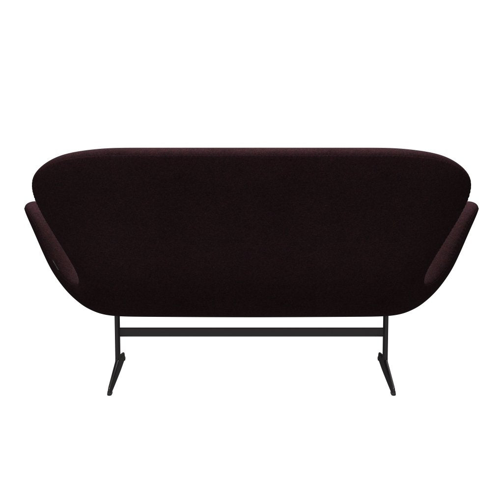 [product_category]-Fritz Hansen Swan Sofa 2 Seater, Warm Graphite/Divina Md Wine Red-Fritz Hansen-3321-DMD673-WGBASE-FRI-4