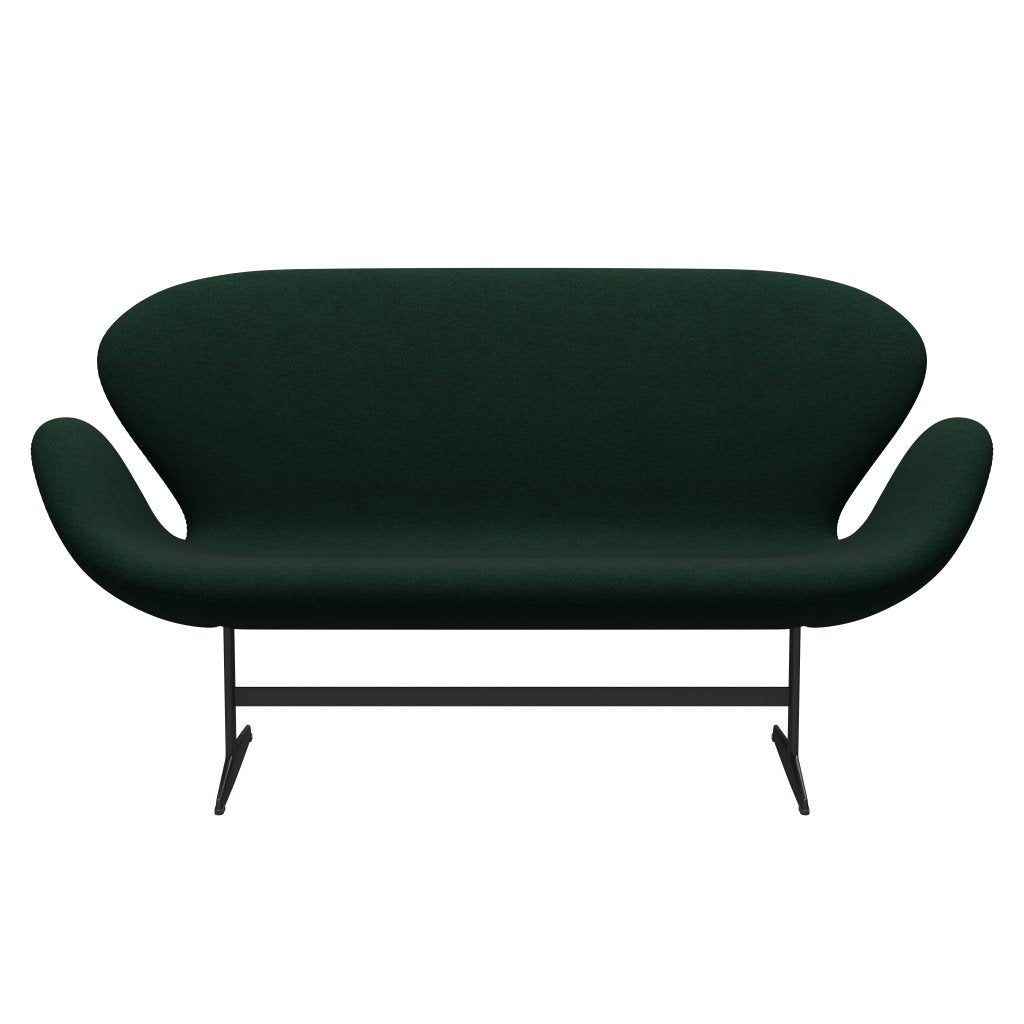 Fritz Hansen Swan Sofa 2 Seater, Warm Graphite/Divina Melange Dark Green