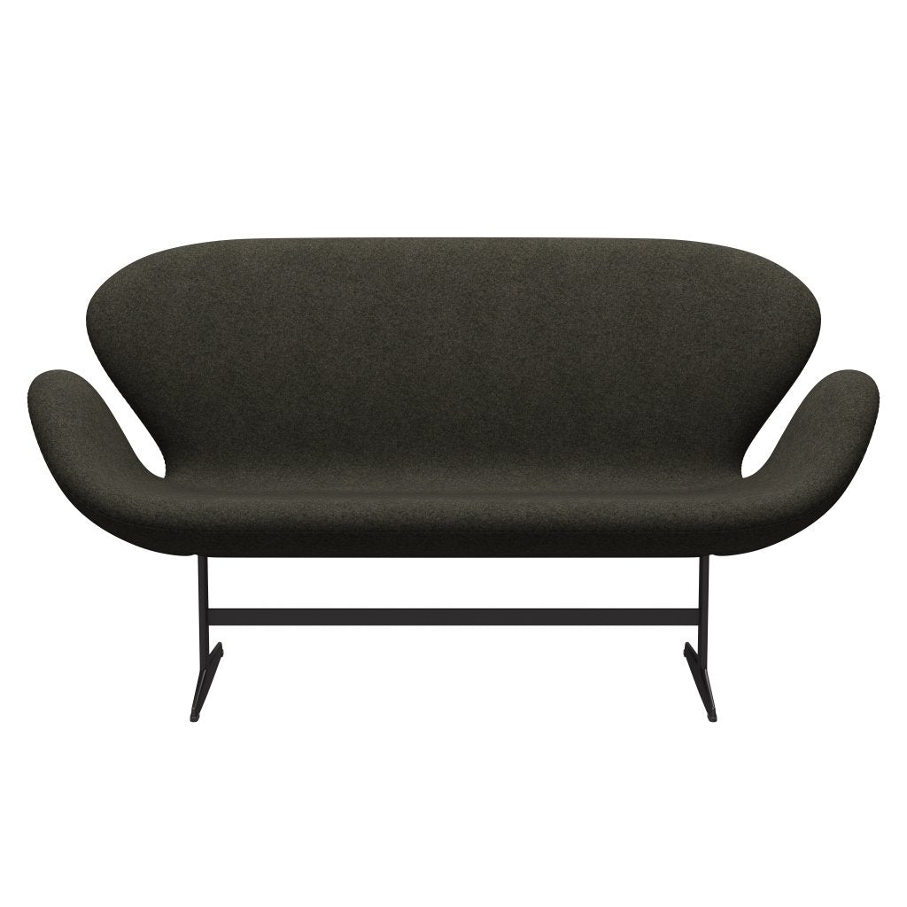 [product_category]-Fritz Hansen Swan Sofa 2 Seater, Warm Graphite/Divina Melange Grey Brown-Fritz Hansen-3321-DIM277-WGBASE-FRI-1