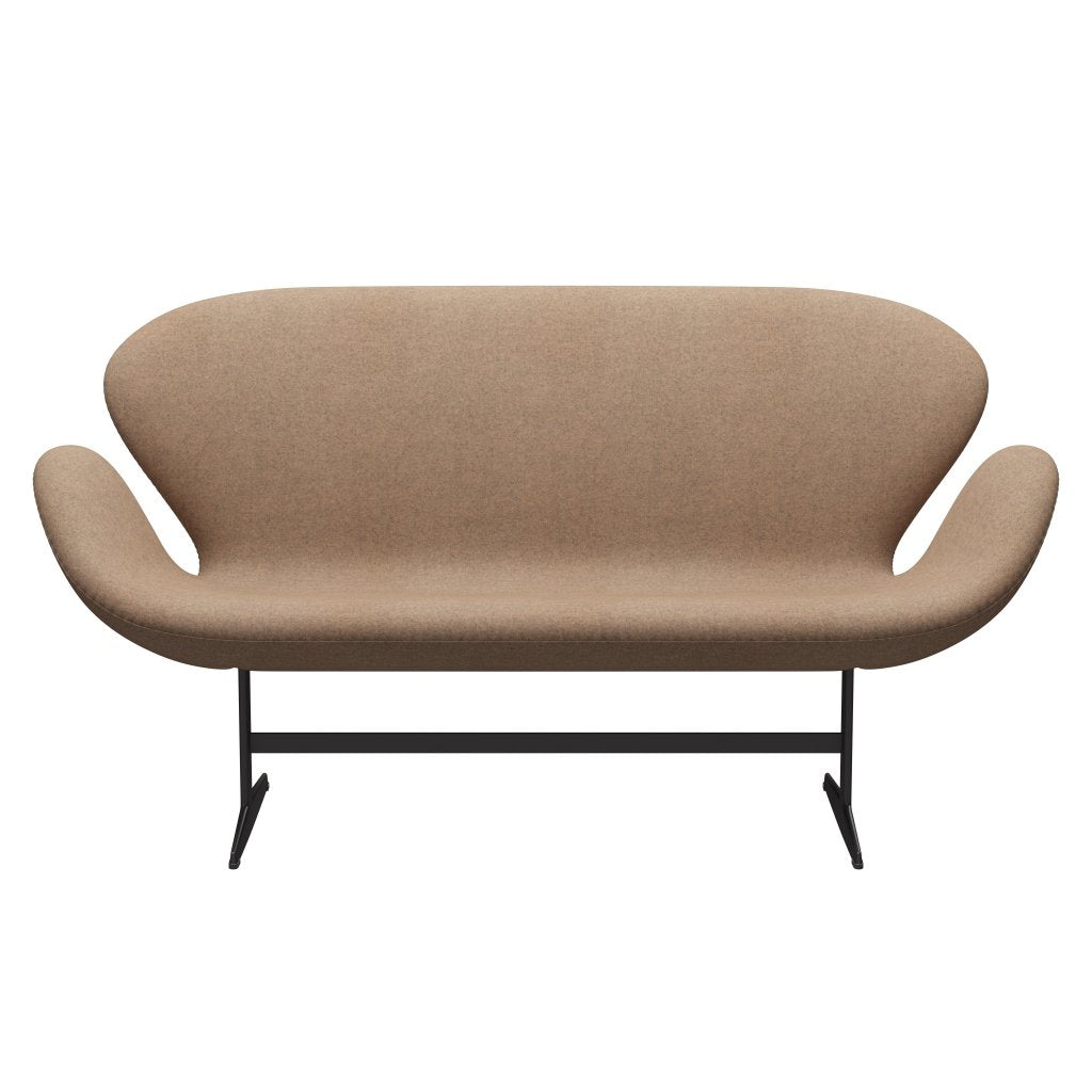 [product_category]-Fritz Hansen Swan Sofa 2 Seater, Warm Graphite/Divina Melange Grey Nude-Fritz Hansen-3321-DIM517-WGBASE-FRI-1