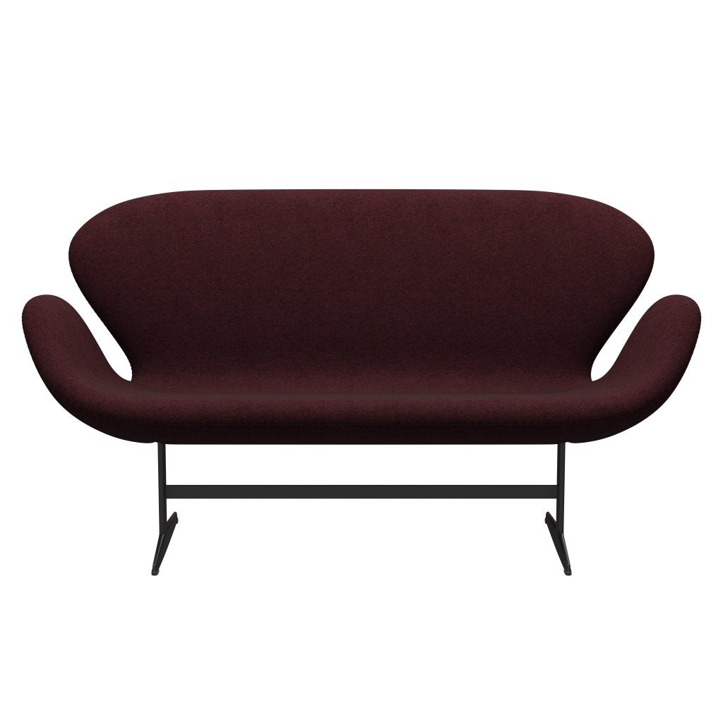 Fritz Hansen Swan Sofa 2 Seater, Warm Graphite/Divina Melange Pink Dark