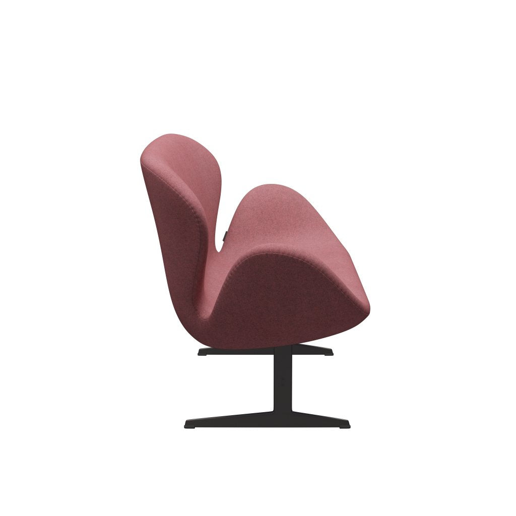 Fritz Hansen Swan Sofá 2 plazas, Grafito cálido/Divina Melange Pink