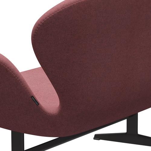 Fritz Hansen Swan canapé 2 places, graphite chaud / divina melange rose