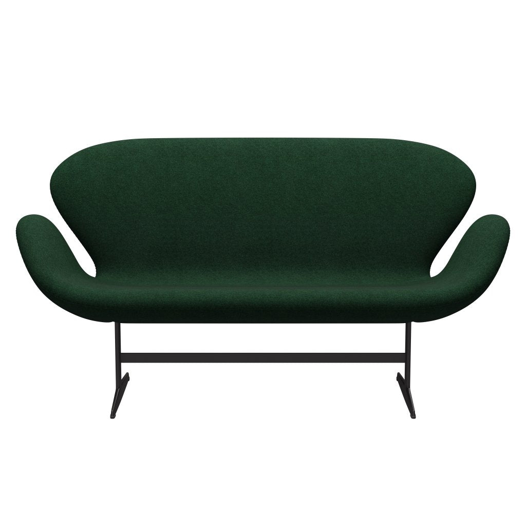 [product_category]-Fritz Hansen Swan Sofa 2 Seater, Warm Graphite/Divina Melange Warm Dark Green-Fritz Hansen-3321-DIM967-WGBASE-FRI-1