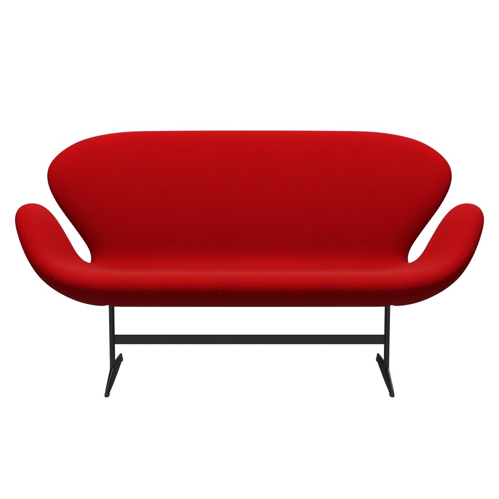 [product_category]-Fritz Hansen Swan Sofa 2 Seater, Warm Graphite/Divina Red (623)-Fritz Hansen-3321-DIV623-WGBASE-FRI-1