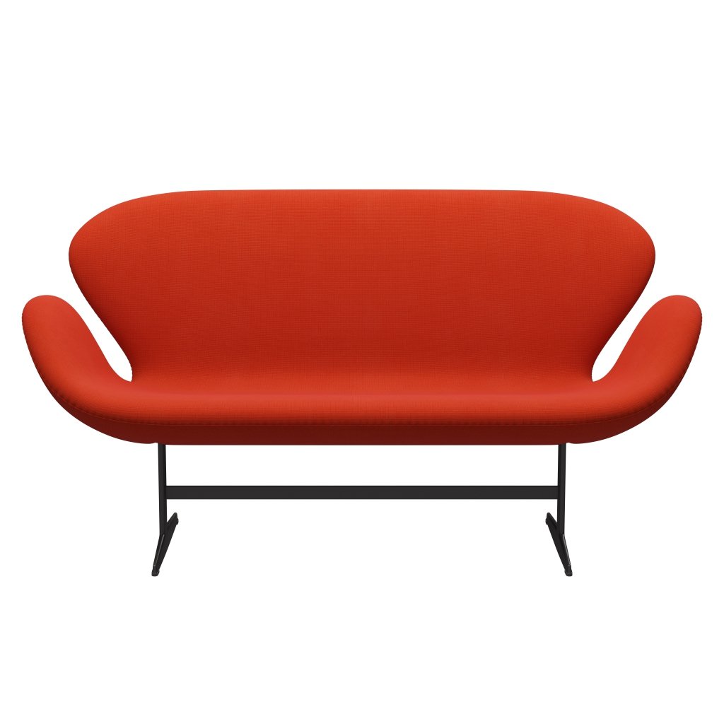 [product_category]-Fritz Hansen Swan Sofa 2 Seater, Warm Graphite/Fame Orange Dark-Fritz Hansen-3321-F63078-WGBASE-FRI-1