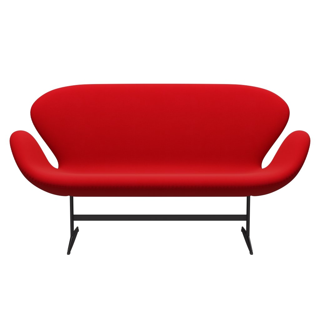 Fritz Hansen Swan Sofa 2 plazas, grafito cálido/fama rojo (64119)