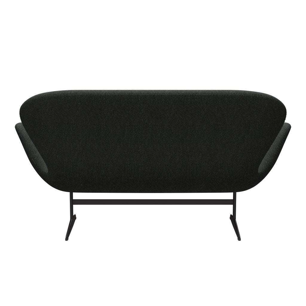 [product_category]-Fritz Hansen Swan Sofa 2 Seater, Warm Graphite/Hallingdal Black/Grey (368)-Fritz Hansen-3321-HAL368-WGBASE-FRI-4