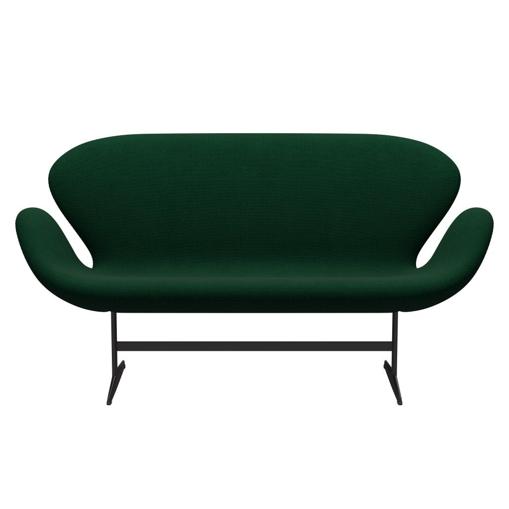 [product_category]-Fritz Hansen Swan Sofa 2 Seater, Warm Graphite/Hallingdal Bottle Green-Fritz Hansen-3321-HAL944-WGBASE-FRI-1