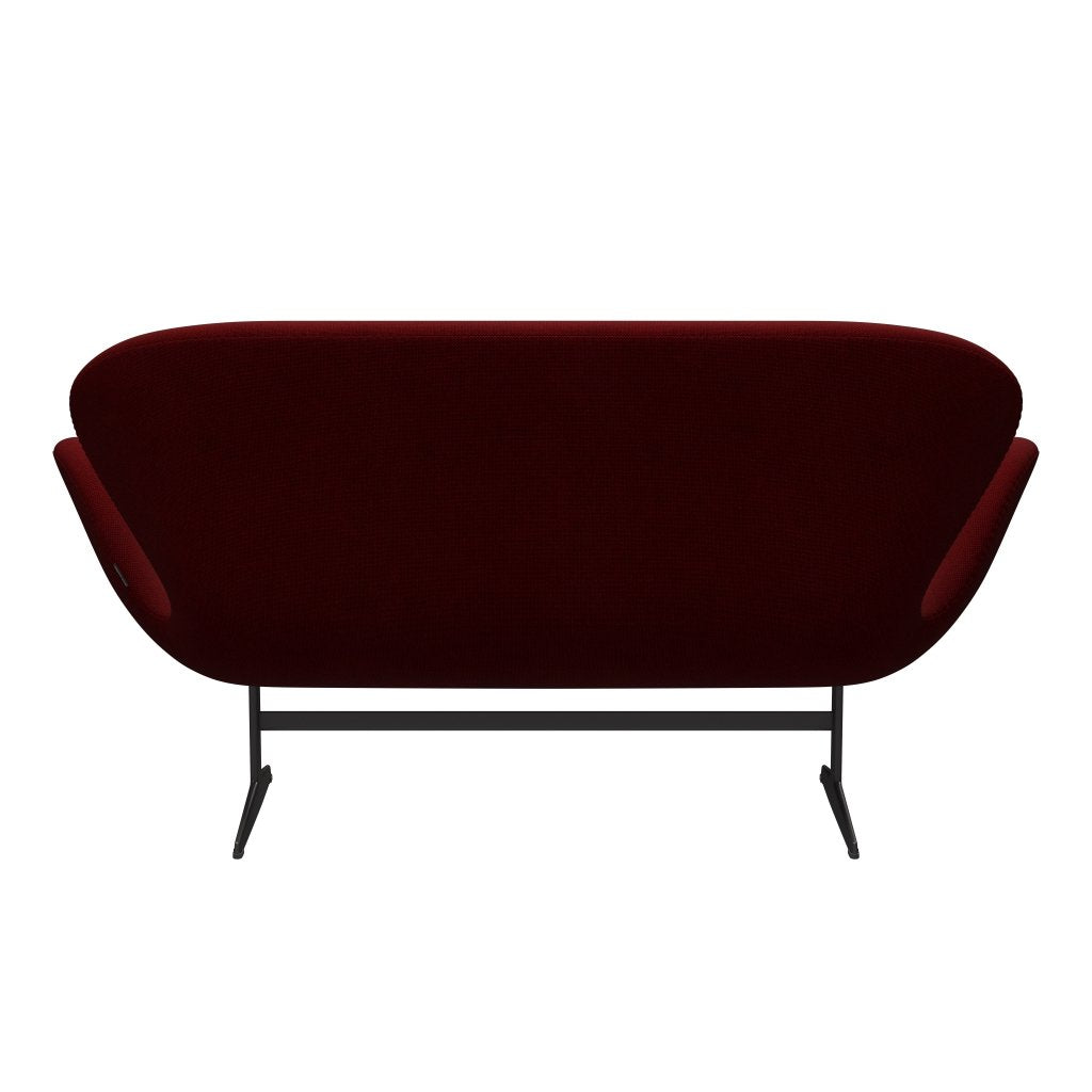 [product_category]-Fritz Hansen Swan Sofa 2 Seater, Warm Graphite/Hallingdal Dark Red-Fritz Hansen-3321-HAL687-WGBASE-FRI-4