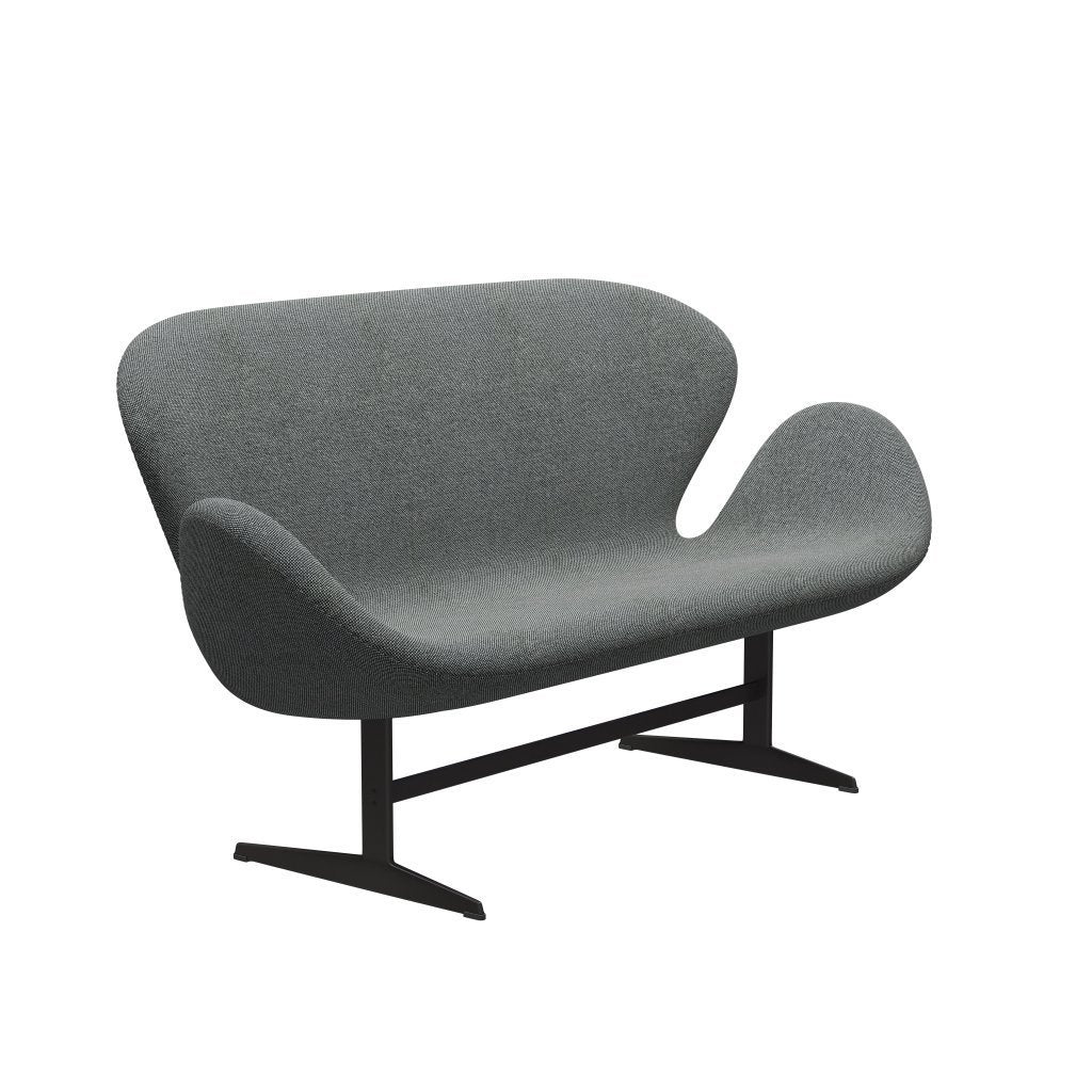 [product_category]-Fritz Hansen Swan Sofa 2 Seater, Warm Graphite/Hallingdal White/Brown-Fritz Hansen-3321-HAL126-WGBASE-FRI-2