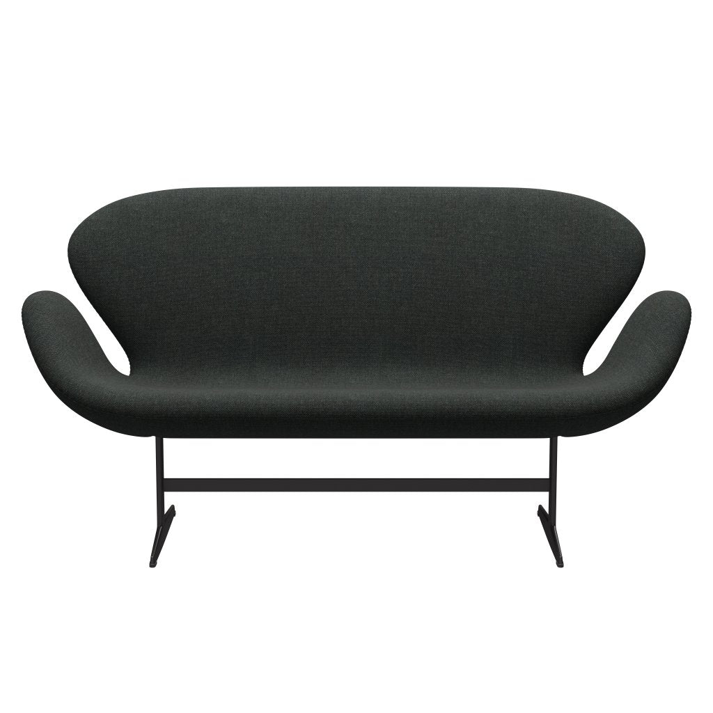 [product_category]-Fritz Hansen Swan Sofa 2 Seater, Warm Graphite/Re Wool Black/Natural-Fritz Hansen-3321-REW198-WGBASE-FRI-1