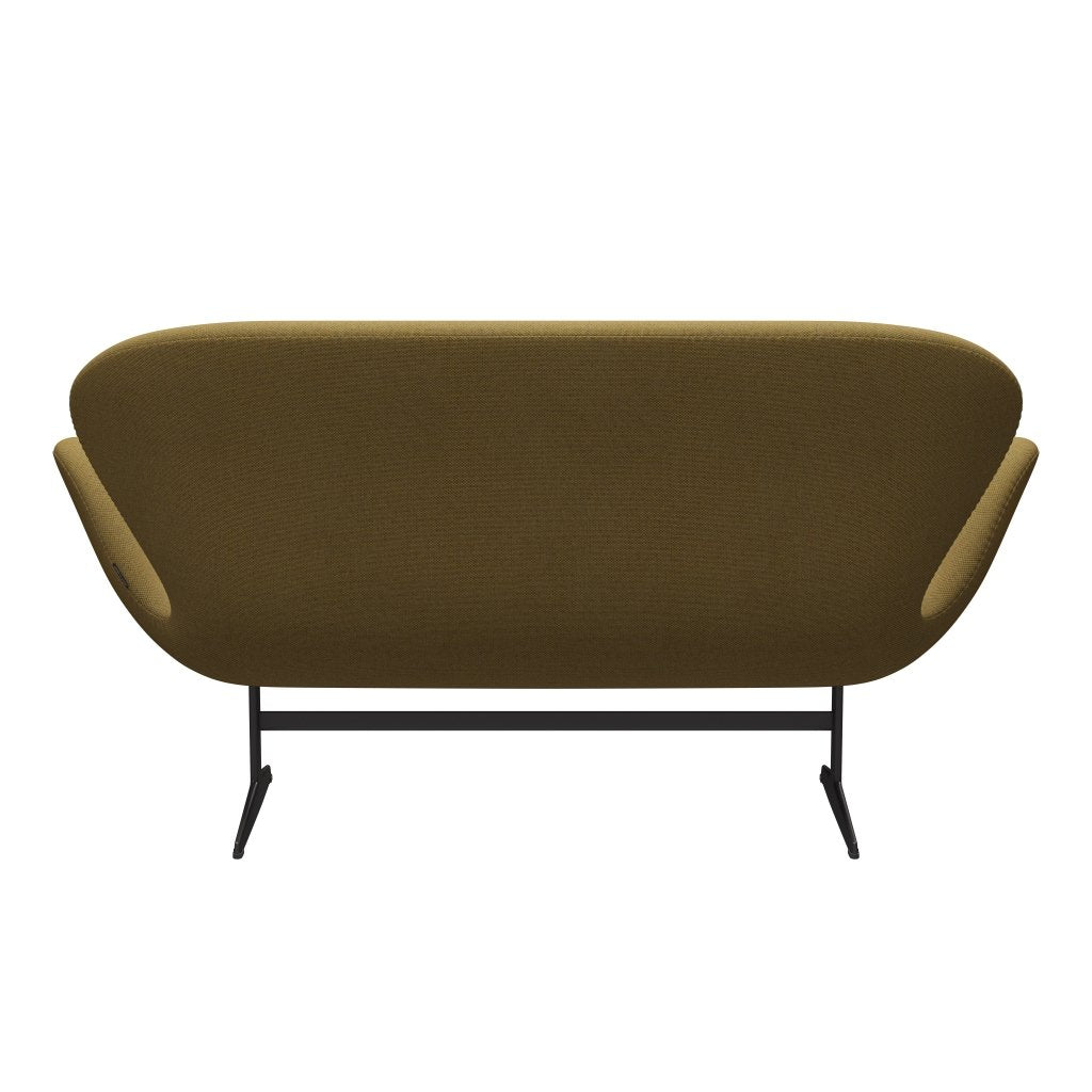 [product_category]-Fritz Hansen Swan Sofa 2 Seater, Warm Graphite/Re Wool Golden Yellow/Natural-Fritz Hansen-3321-REW458-WGBASE-FRI-4